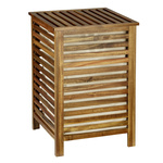 Coș de rufe din lemn cu capac FONDI, înălțime 65 cm