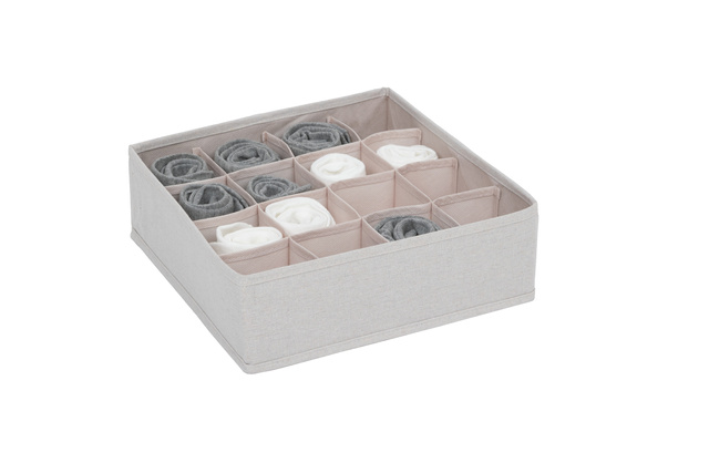 Organizator pentru sertare DRESSY, 16 compartimente, 31 x 31 cm