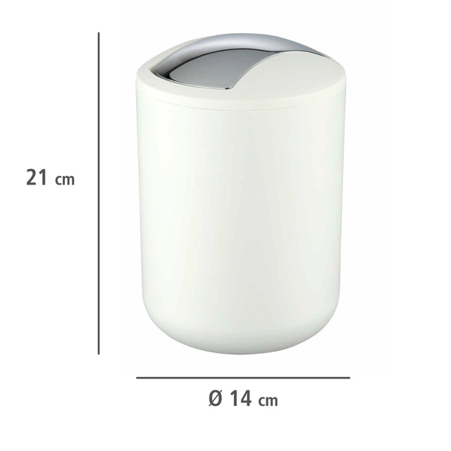 Coș de gunoi BRASIL, 2 l, WENKO, alb