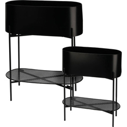 Suport metalic pentru plante FLORE, pe picioare, 2 buc