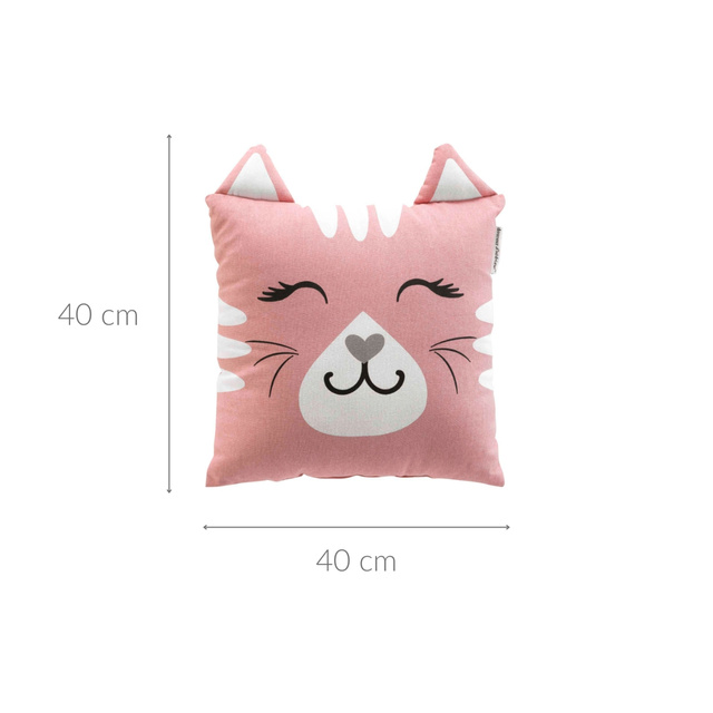 Perne pentru copii cu urechi, pisică, 40 x 40 cm