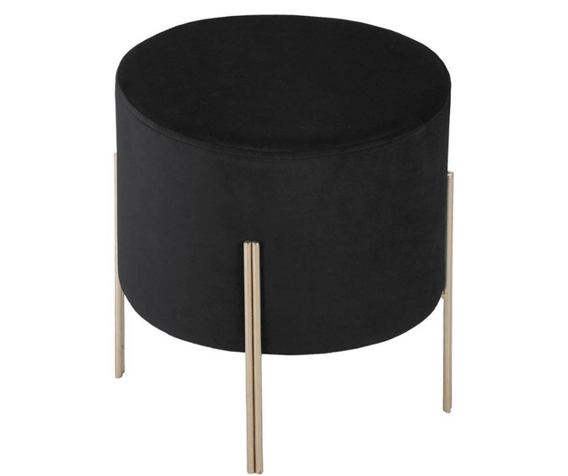 Scaun din catifea, 33 cm, neagru