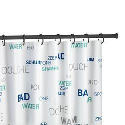 Șină de duș telescopică, 70 - 115 cm, negru, WENKO