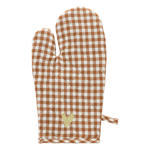 Manusa pentru cuptor cu suport oala din bumbac FLORAL, carouri