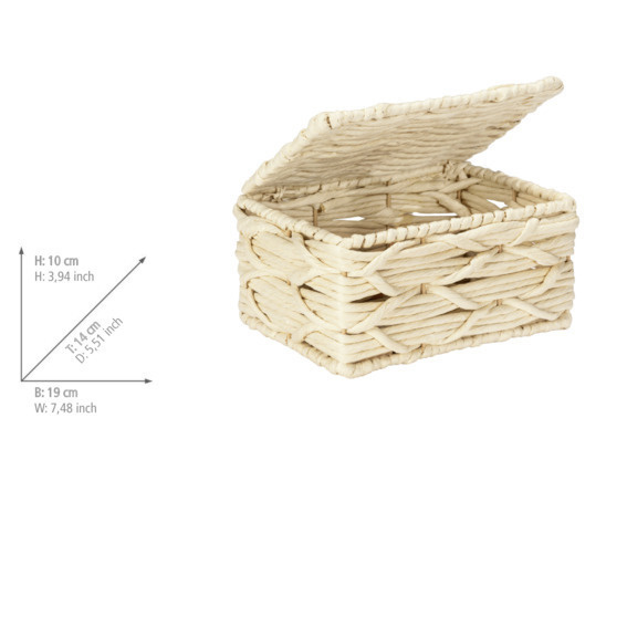 Cos depozitare cu capac, 19 x 10 x 14 cm, Vabriano, WENKO