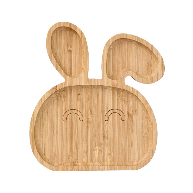 Farfurie de gustari din bambus in forma de iepure BUNNY, 23,5 x 21,5 cm