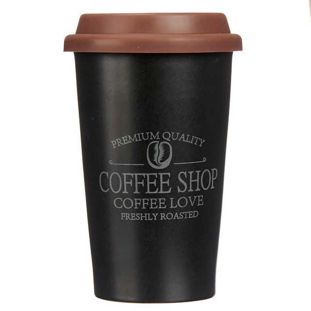 Cana de cafea pentru masina COFFEE SHOP, capac din silicon, 440 ml