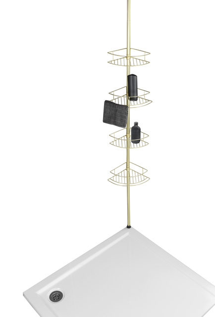 Raft telescopic pentru duș DOLCEDO, 4 niveluri, WENKO, maro