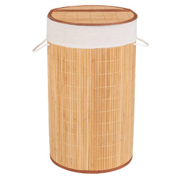 Coș de rufe din bambus, maro deschis, 55 litri, WENKO, bej