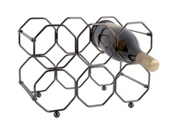 Suport pentru vin HONEYCOMB, pentru 6 sticle, 31 x 22 x 16,5 cm