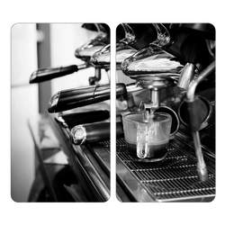 Plite din sticla cu picioare antiderapante, ESPRESSO