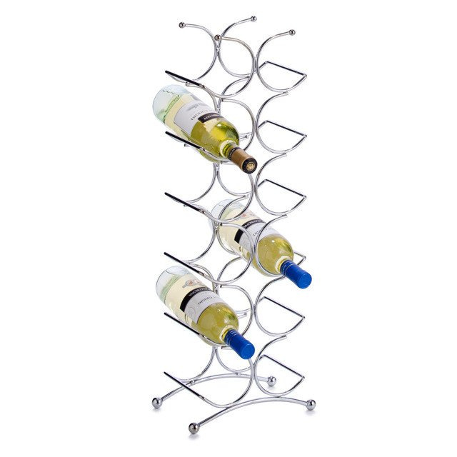 Suport metalic de designer, 12 sticle, ZELLER
