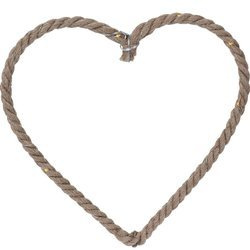 Decor de Craciun LED, din iuta, 40 cm