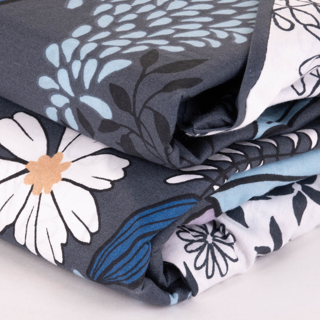 Set de pat din bumbac organic imprimat CLARISSE, 240 x 220 cm