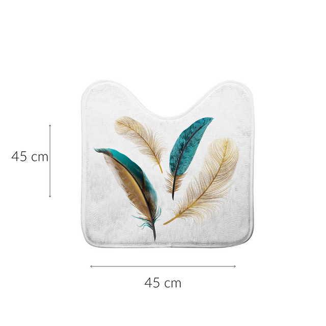 Covor de toaletă cu model auriu, PLUMISS, 45 x 45 cm