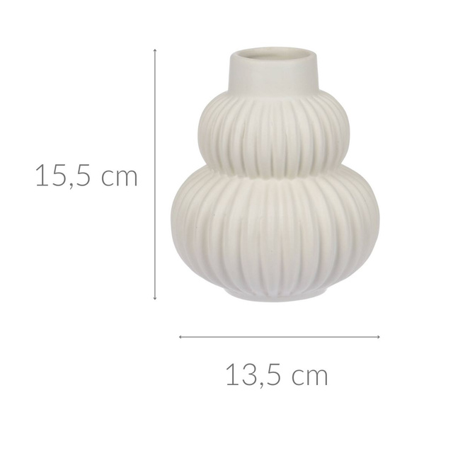 Vaza cu flori OVALA, ceramica, 15,5 cm