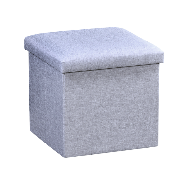 Taburet cu spatiu depozitare, imitatie in, 38 x 38 cm