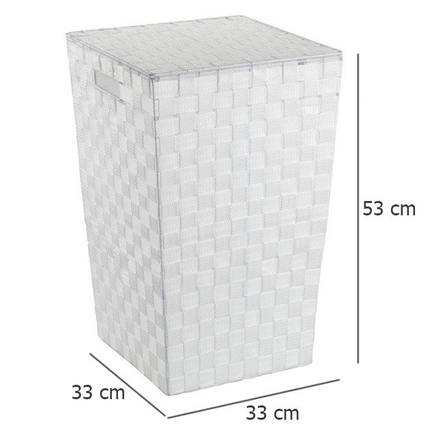 Coș decorativ pentru rufe Adria WENKO 48l, recipient de baie închis cu mânere