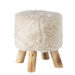 Taburet cu blana HILDA, inaltime 36 cm