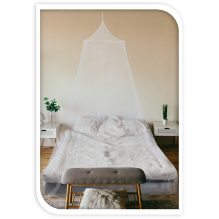 Plasa de tantari cu baldachin pentru pat king-size