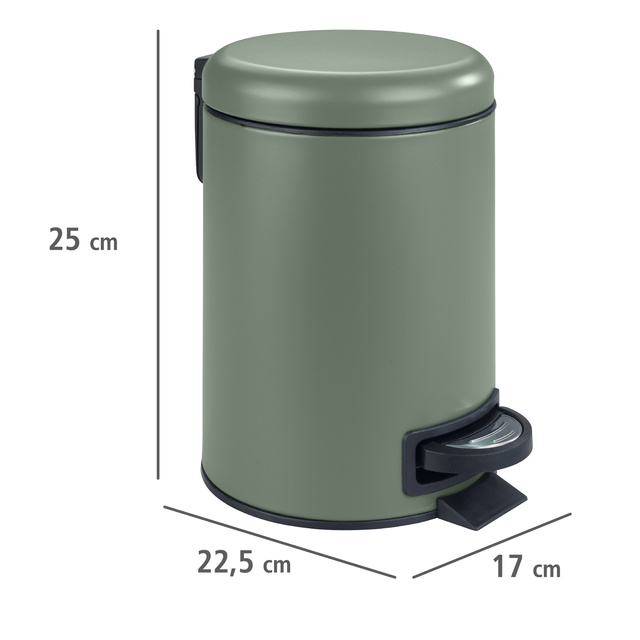 Cos de gunoi LEMAN, verde, 3 L, Wenko