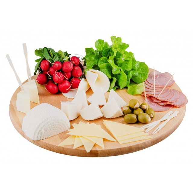 Tavă rotativă pentru servire, lemn de fag, Ø 30 cm