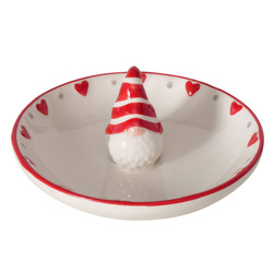 Farfurie decorativă cu Moș Crăciun, Ø11 cm