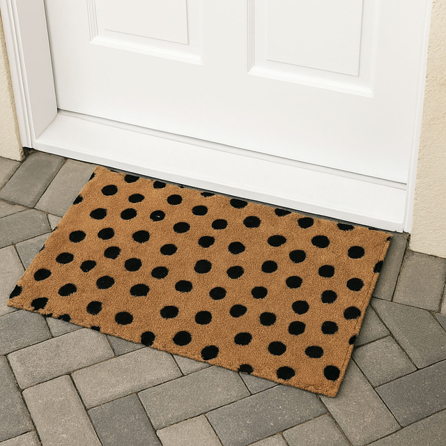 Preș din fibră de cocos cu model, 59 x 39 cm