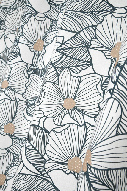 Perdeau din bumbac cu ochiuri, EUGENIE, 140 x 260 cm