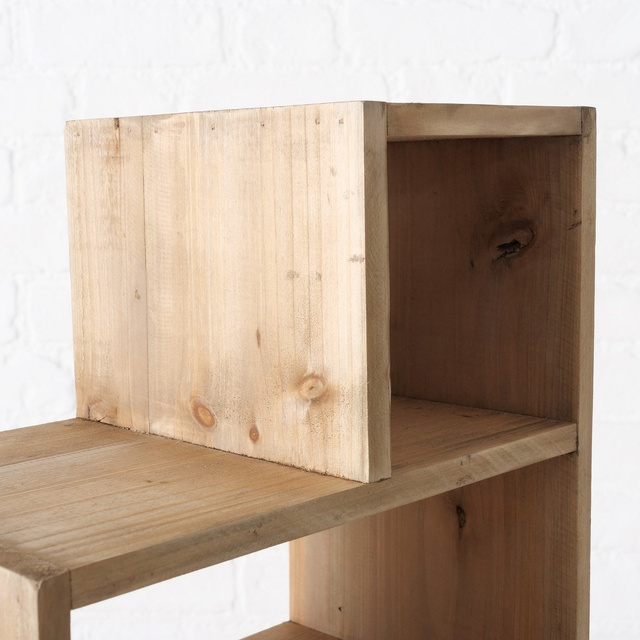 Raft din lemn pe picioare Dusk, brad chinezesc, mai multe niveluri, 55 x 55 cm