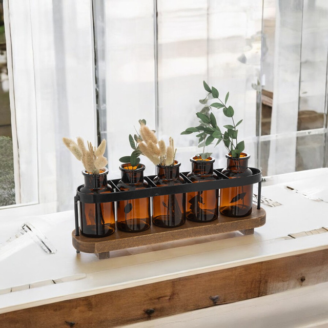 Vaze pe suport pentru flori, 5 buc.