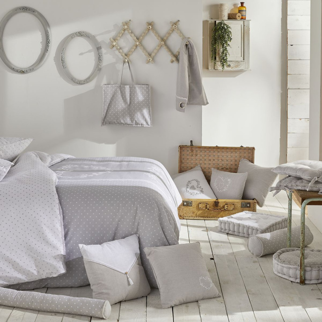 Perna de șezut rotundă CONSTANCE, bumbac, Ø 40 x 12 cm