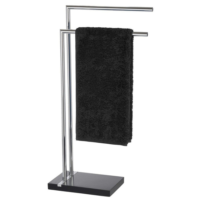 Suport pentru prosoape NOBLE - cu 2 brațe, WENKO, negru