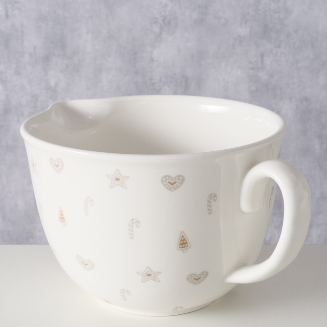 Bol ceramica cu palnie, pentru aluat, BRUTARIE, 2500 ml