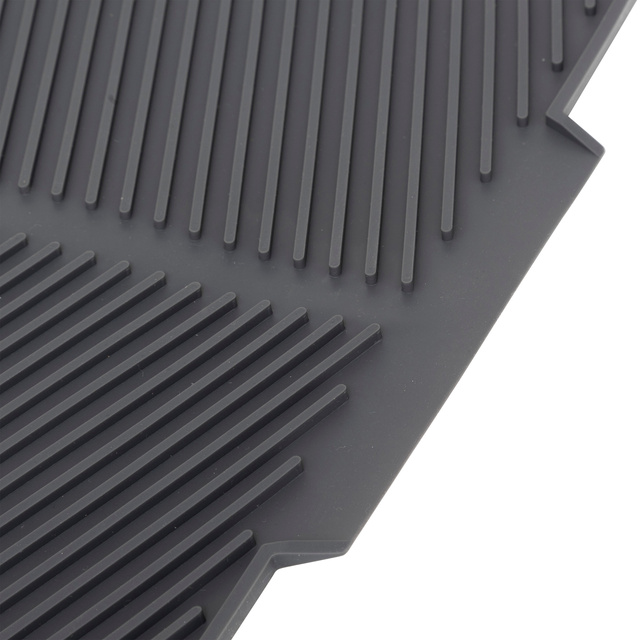 Covoraș de uscare din silicon pentru vase cu suport pentru farfurii, 43,5 x 33 x 8,5 cm