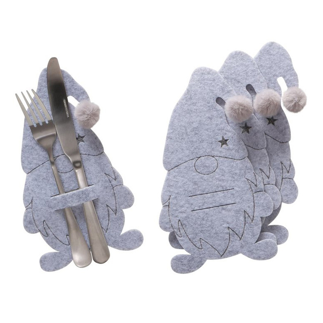 Buzunare din fetru pentru tacâmuri GNOMI, 4 buc.