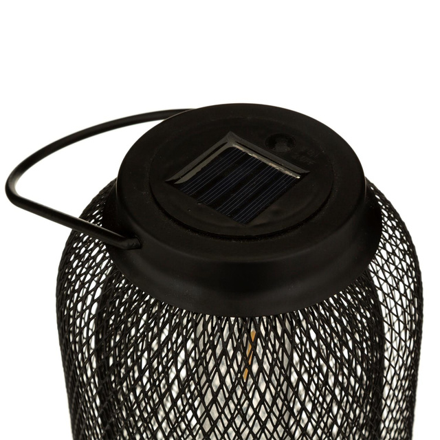 Felinar solar Zoe, metal, inaltime 26 cm