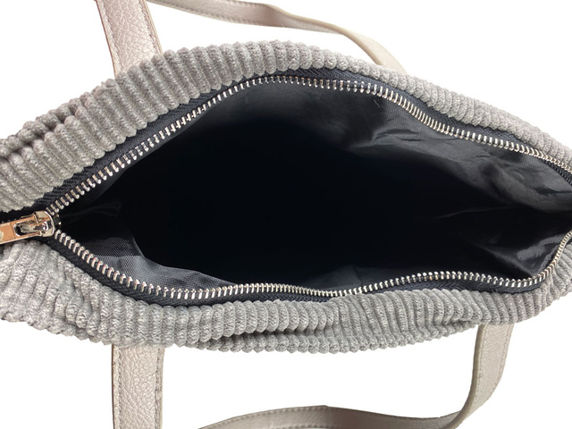 Geantă de cumpărături cu blană, SHOPPING BAG, 38 x 40 cm