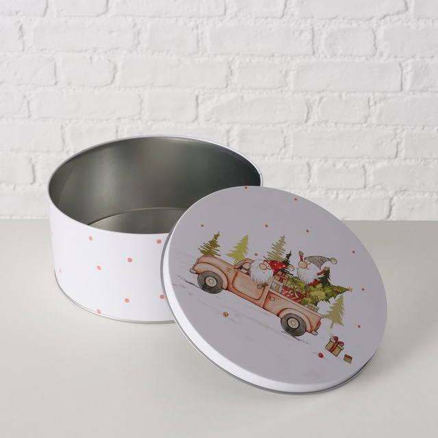 Set de trei cutii de depozitare CARRIE, Ø 14-20 cm