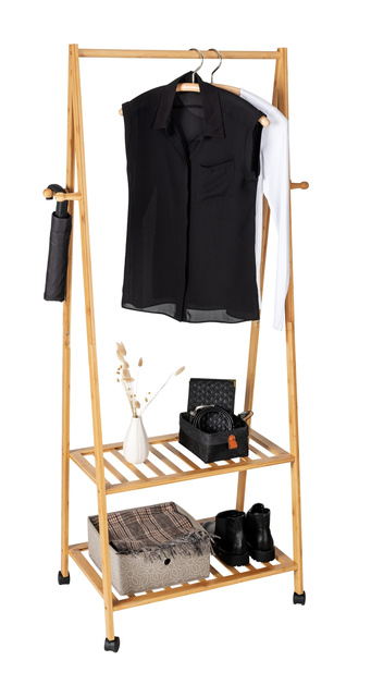 Cuier mobil cu polite HONOLULU, bambus