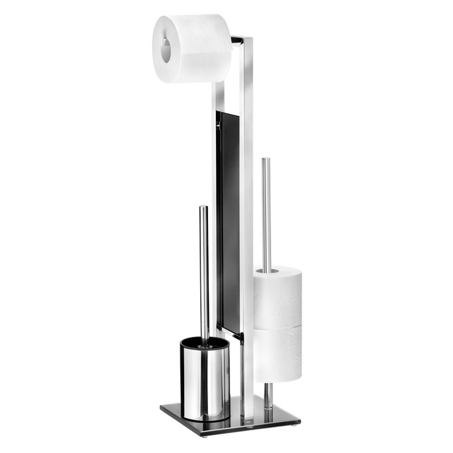 Suport pentru role de toaletă și perie de toaletă RIVALTA, 3in1, WENKO