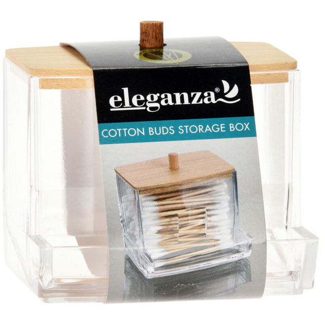 Organizator pentru baie cu capac din bambus, dreptunghiular