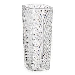 Vaza patrata cu model de cristal, 15 cm