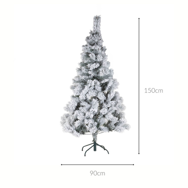 Brad artificial, acoperit cu zapada, 150 cm