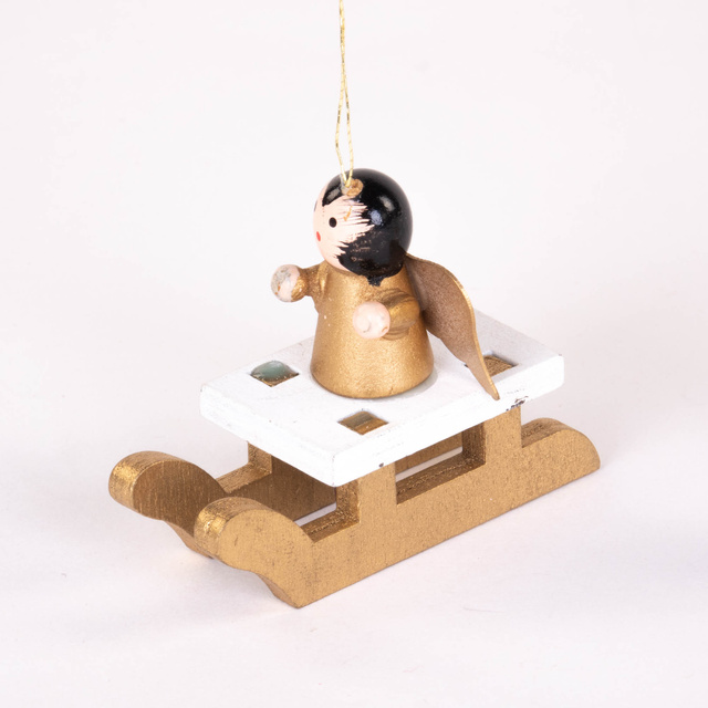 Set de jucării din lemn pentru brad, 12 buc.