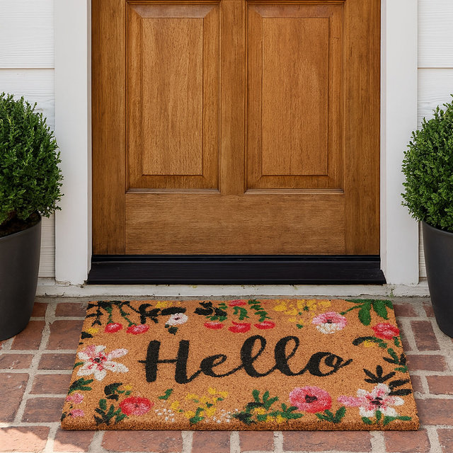 Covoraș cu model floral, 59 x 39 cm