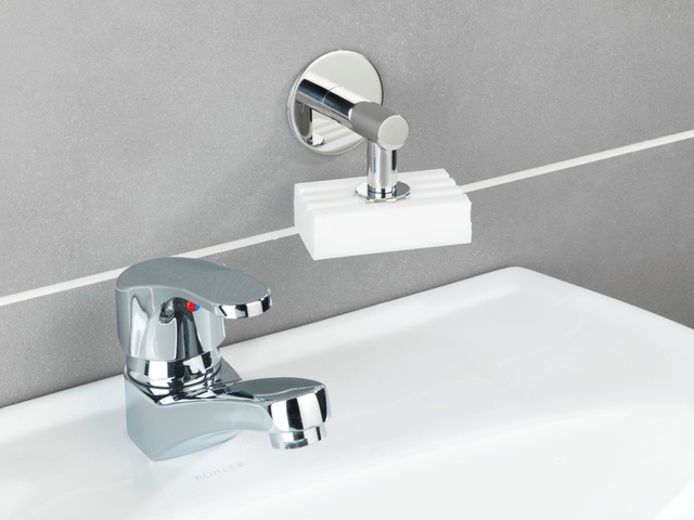 Suport magnetic, sapun Turbo-Loc® din otel inoxidabil satinat, Wenko