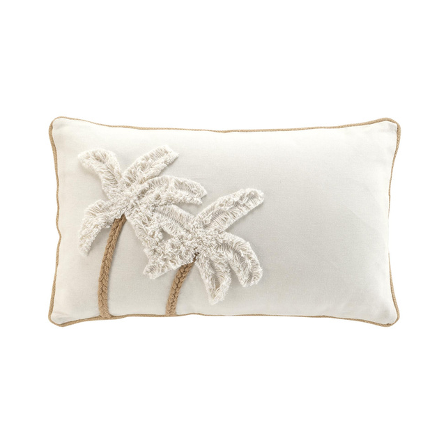 Pernă decorativă din bumbac cu palmier tufted, 30 x 50 cm