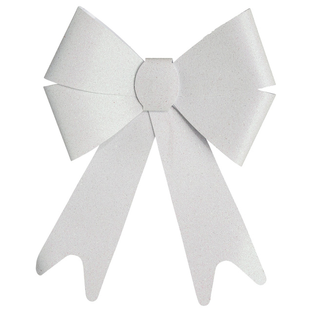 Fundita decorativa cu sclipici, alb, 30 x 19 cm