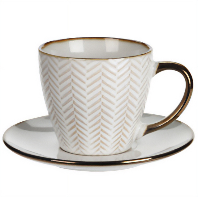 Cana pentru cafea sau ceai cu farfurioară DUNE, 210 ml